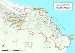 Carte du circuit Le Tour des Monts Hajar