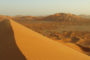 The high dunes of the Empty Quarter, or Rub al Khali, in Oman.