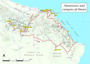 Map of the tour Secret mountains